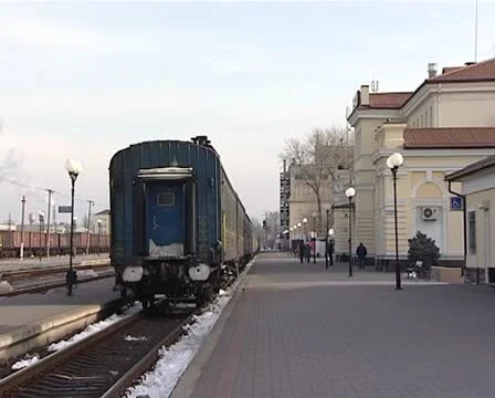 Railway station Stockbeeldmateriaal 10799115