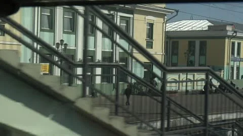 Railway station Stock Footage 10840267