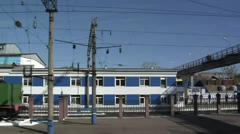 Railway station Stock Footage 10840335