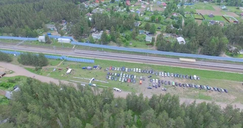 Railway station Vídeo Stock 86807416