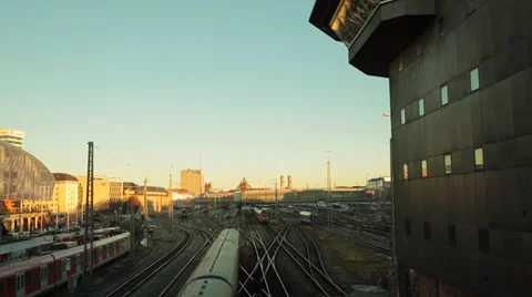 Railway station of Munich Stock Footage 33721839