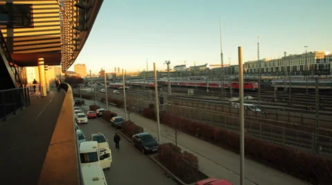 Railway station of Munich Stock Footage 33721879