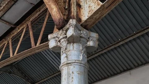 Railway Station old pillar, Maputo Province, Maputo, Mozambique Video stock 336716095