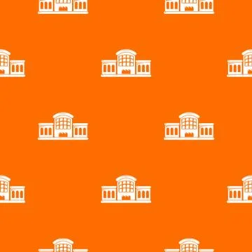 Railway station pattern orange イラスト素材
