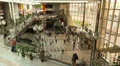 Railway station, people motion. Zoom, slider, time-lapse shot HD Footage