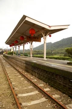 Railway station Stock Photos