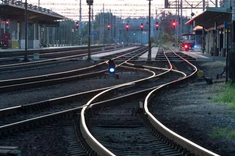 Railway station Stock Photos