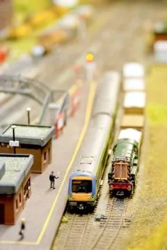 Railway station Stock Photos