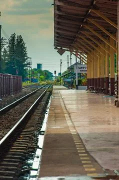 Railway station Stock Photos