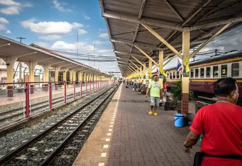 Railway station Stock Photos