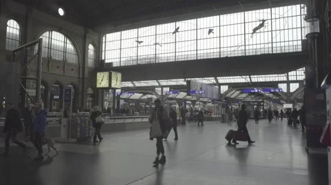 Railway Station Time Lapse Stock Footage 64975902