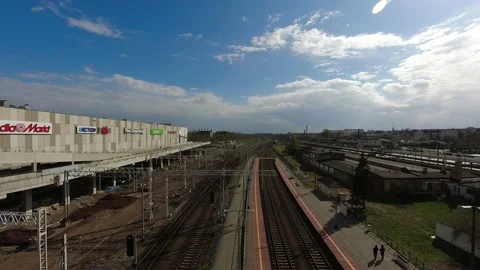 Railway station timelapse Stock Footage 153937327