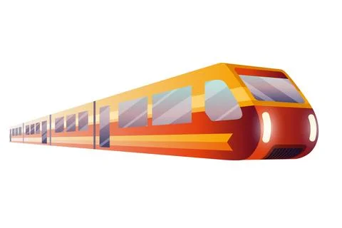 Railway station with train. Empty station interior with retro style train Illustrazione stock