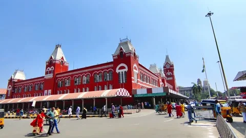 RAILWAY STN CHENNAI Stock Footage 231541176