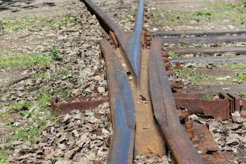 Railway switch Foto stock