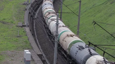 Railway tanks Stock Footage 275166281