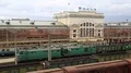 Railway terminal in Ternopil city, western Ukraine HD Footage