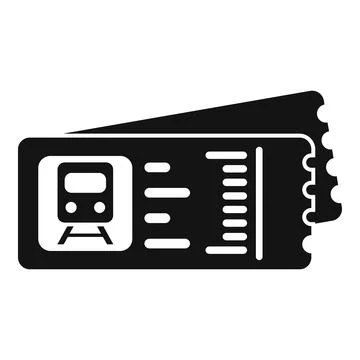 Railway ticket icon simple vector. City waiting Stockillustratie