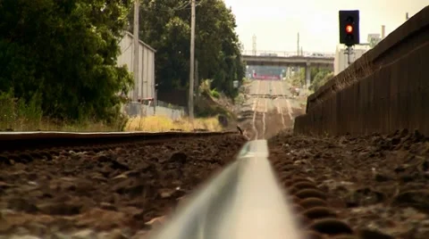 Railway Track 04 Stock Footage