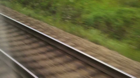 Railway track in closeup Stock Footage 102844714