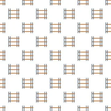 Railway track pattern on a white background Stock Illustration