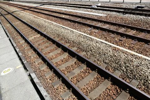 Railway track Stock-Fotos