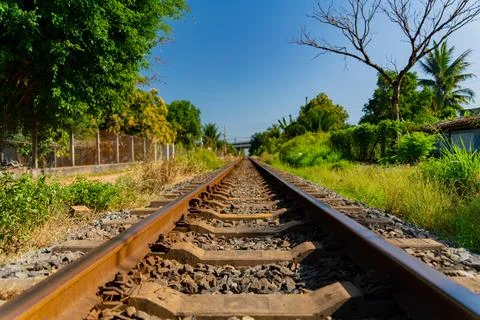 The railway track. Stock Photos