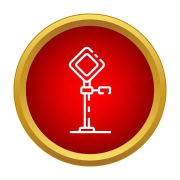 Railway track switch lever controlling train direction Ilustração Stock