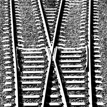 Railway Tracks and Switch. Vector illustration. 스톡 일러스트