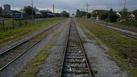 Railway tracks Stock Footage 21244812