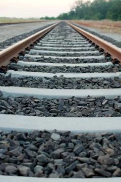 Railway tracks to the infinity Stock Photos
