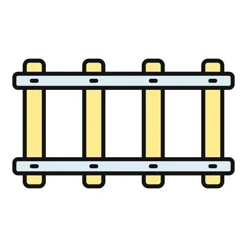 Railway tracks outlining path and direction icon イラスト素材