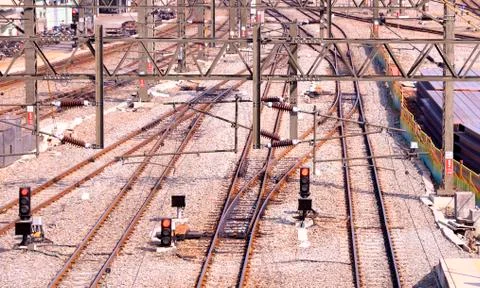 Railway tracks Foto stock