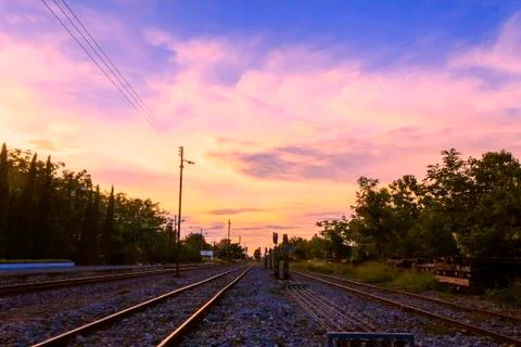 Railway tracks Foto stock