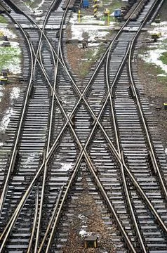 Railway tracks Stock Photos