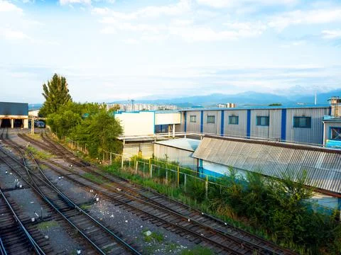 Railway tracks. Stock Photos