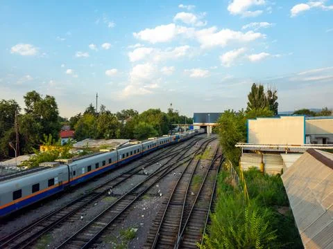 Railway tracks. Stock Photos