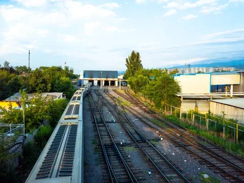 Railway tracks. Stock Photos