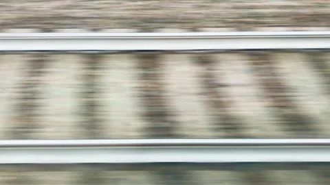 Railway tracks. Train track. Fast moving train track 스톡 동영상 265875165