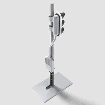 Railway Traffic Light 3D Model