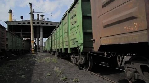 Railway train with coal Stock-Footage 47261459