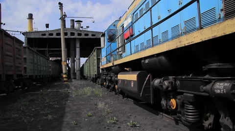 Railway train with coal Stock-Footage 47264368