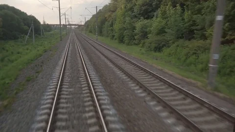 Railway for the Train Stock Footage 77078121