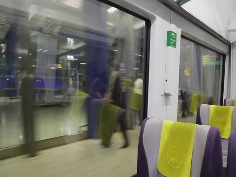 Railway train Heathrow express July 2017 London UK Stock Footage 78464546