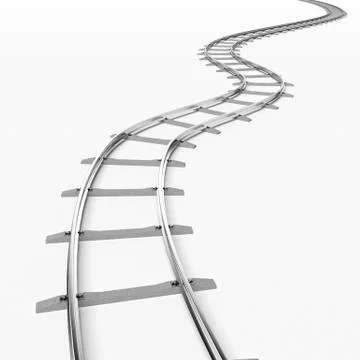 The railway for a train Illustrazione stock