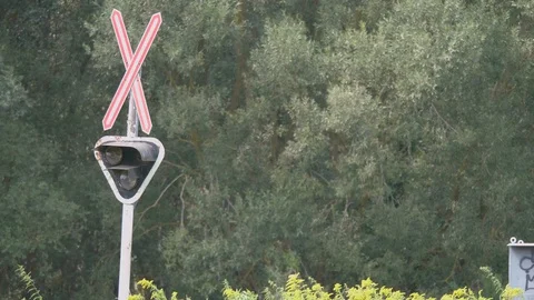 Railway train light in 4K Stock Footage 129231563