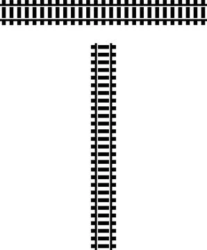 Railway train track vector route. Rail line, subway map, and railroad Stock Illustration