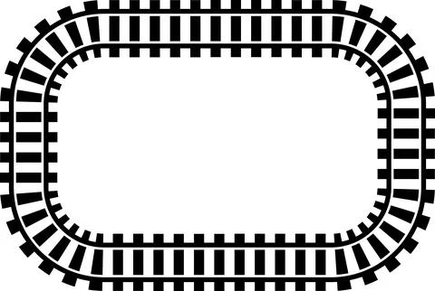 Railway train track vector route. Rail line, subway map, and railroad Stock Illustration