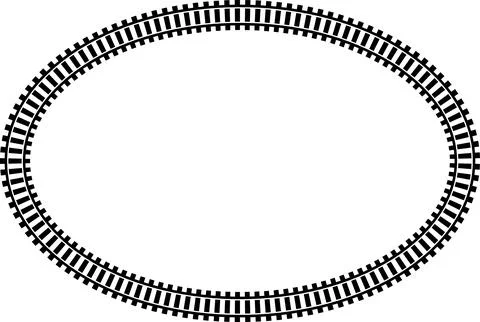 Railway train track vector route. Rail line, subway map, and railroad Stock Illustration