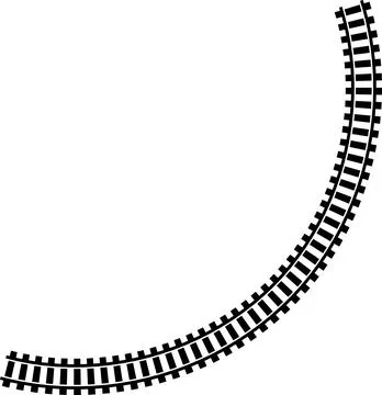 Railway train track vector route. Rail line, subway map, and railroad Stock Illustration